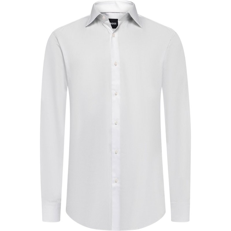 BOSS Bügelleichtes Twill-Hemd aus Baumwolle