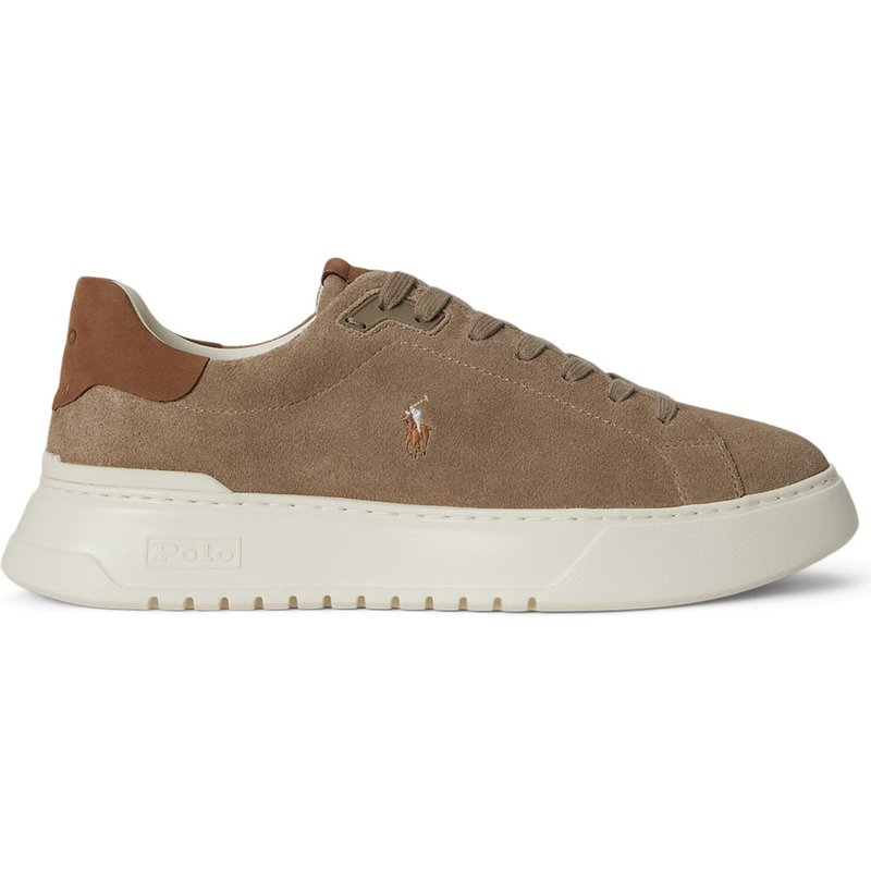 Polo Ralph Lauren Sneakers Court Low Top aus Veloursleder mit Logo-Stickerei