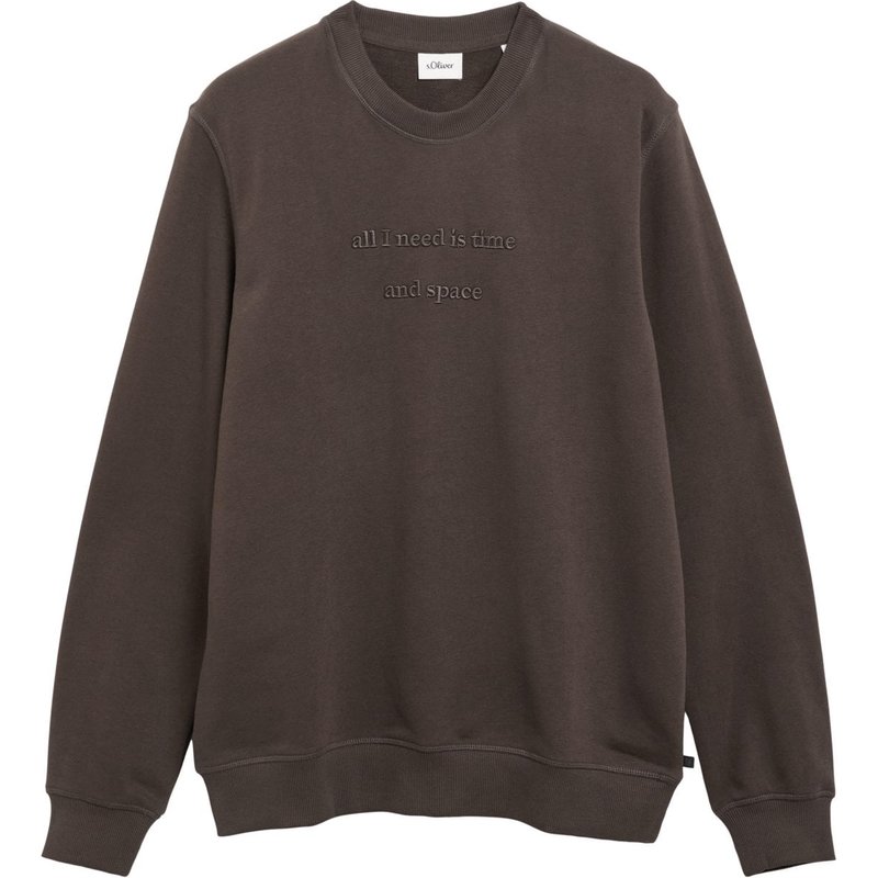 s.Oliver Sweatshirt mit gesticktem Label-Schriftzug
