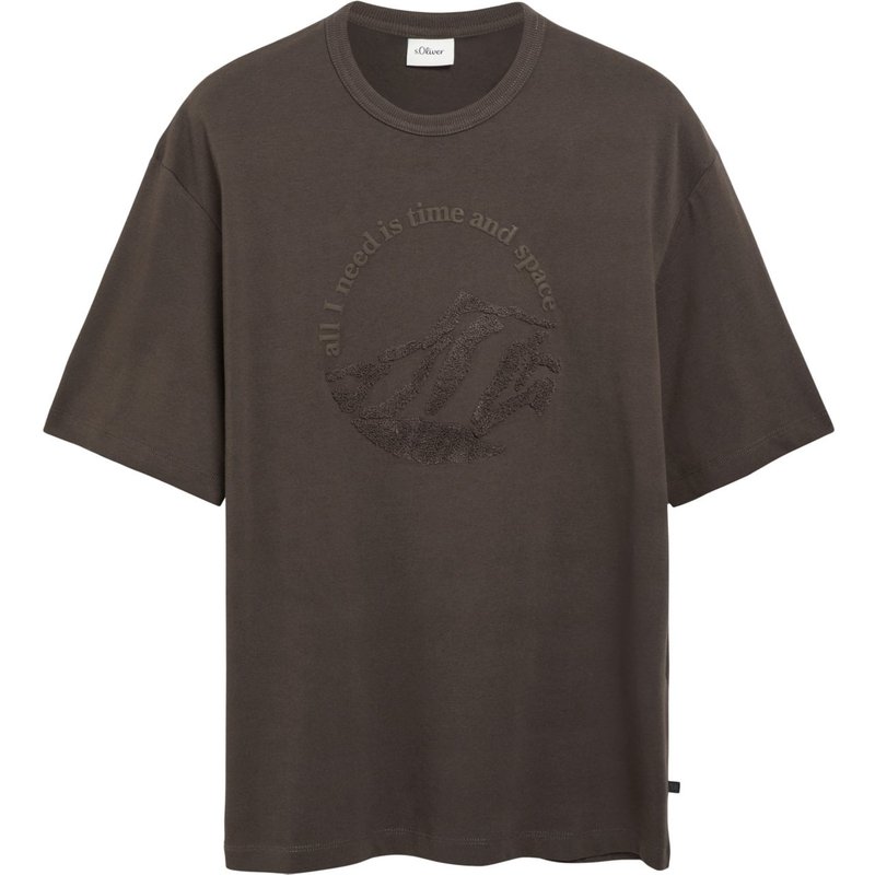 s.Oliver T-Shirt mit gummiertem Schriftzug