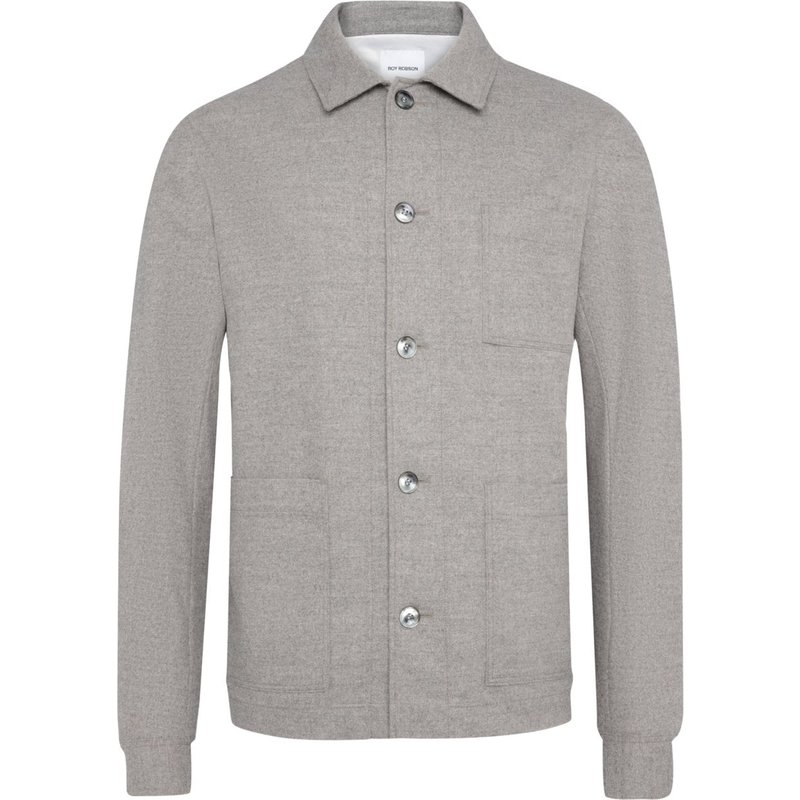 ROY ROBSON Softes Overshirt in Woll-Haptik mit Umlegekragen