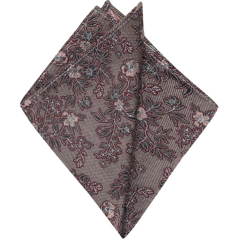 Real Guyys Einstecktuch aus Seide mit floralem Print