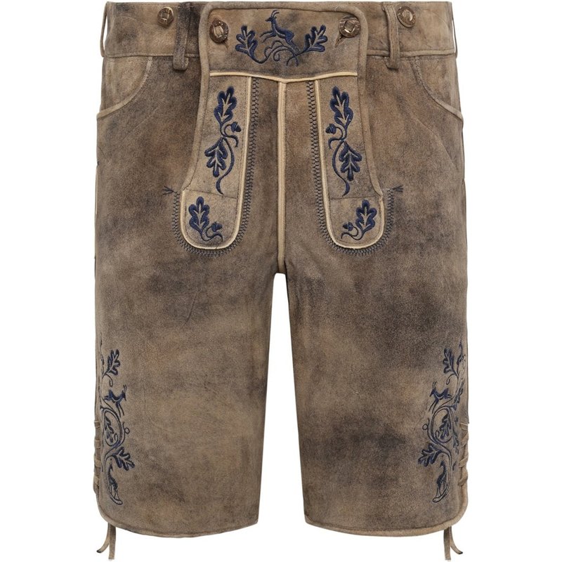 Spieth & Wensky Trachtenlederhose aus Ziegeleder mit Reliefstickereien