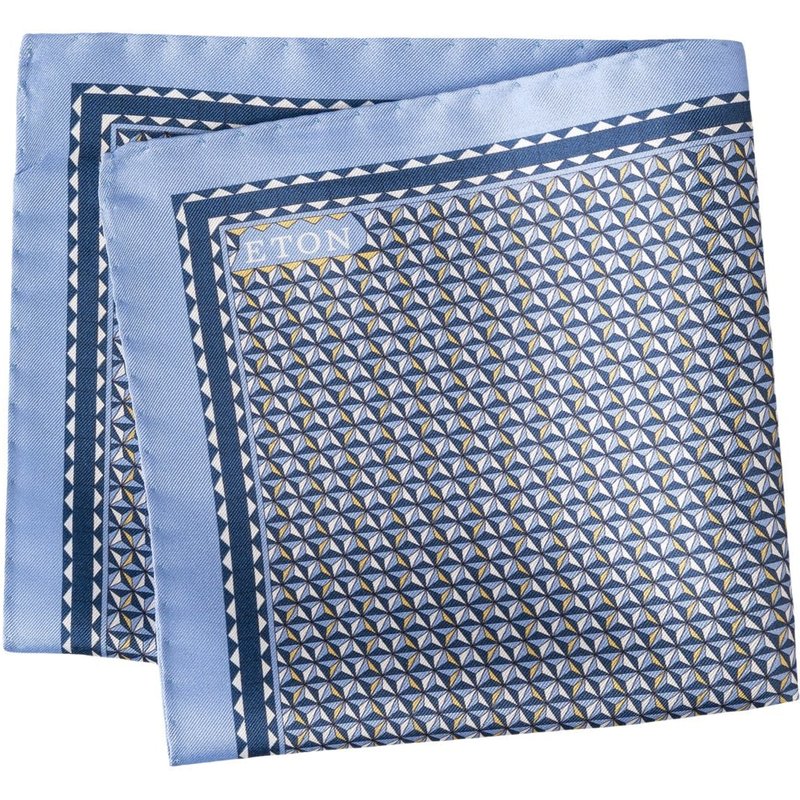 Eton Einstecktuch aus Seide mit geometrischem Print