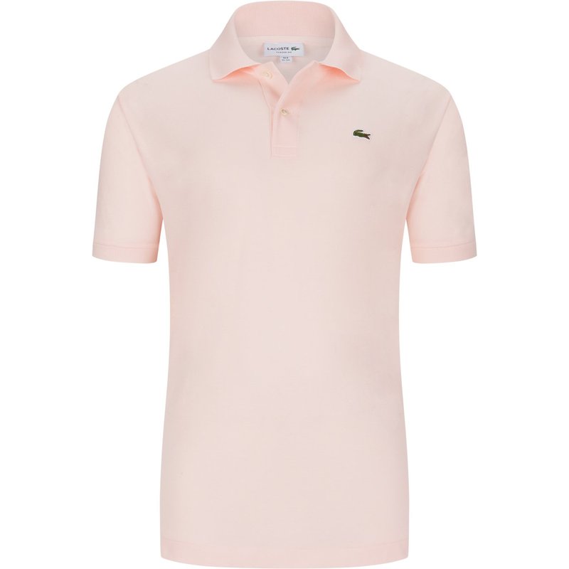 Lacoste Unifarbenes Piqué-Poloshirt mit kleinem Krokodil-Aufnäher, Classic Fit
