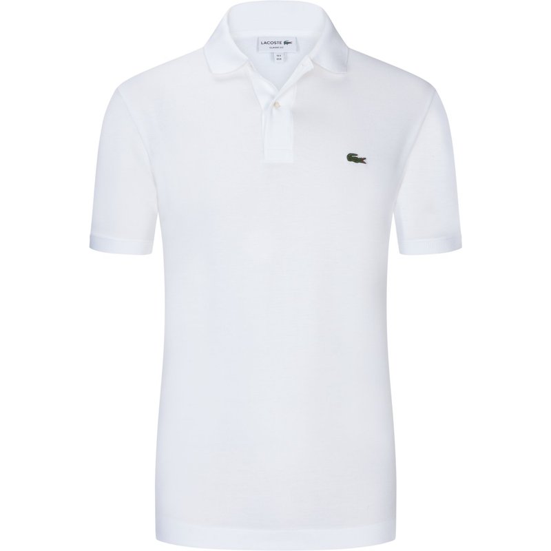 Lacoste Unifarbenes Piqué-Poloshirt mit kleinem Krokodil-Aufnäher, Classic Fit