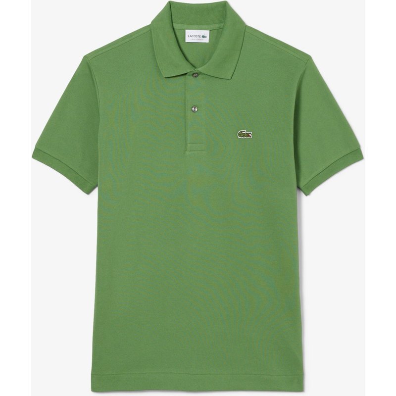 Lacoste Unifarbenes Piqué-Poloshirt mit kleinem Krokodil-Aufnäher, Classic Fit