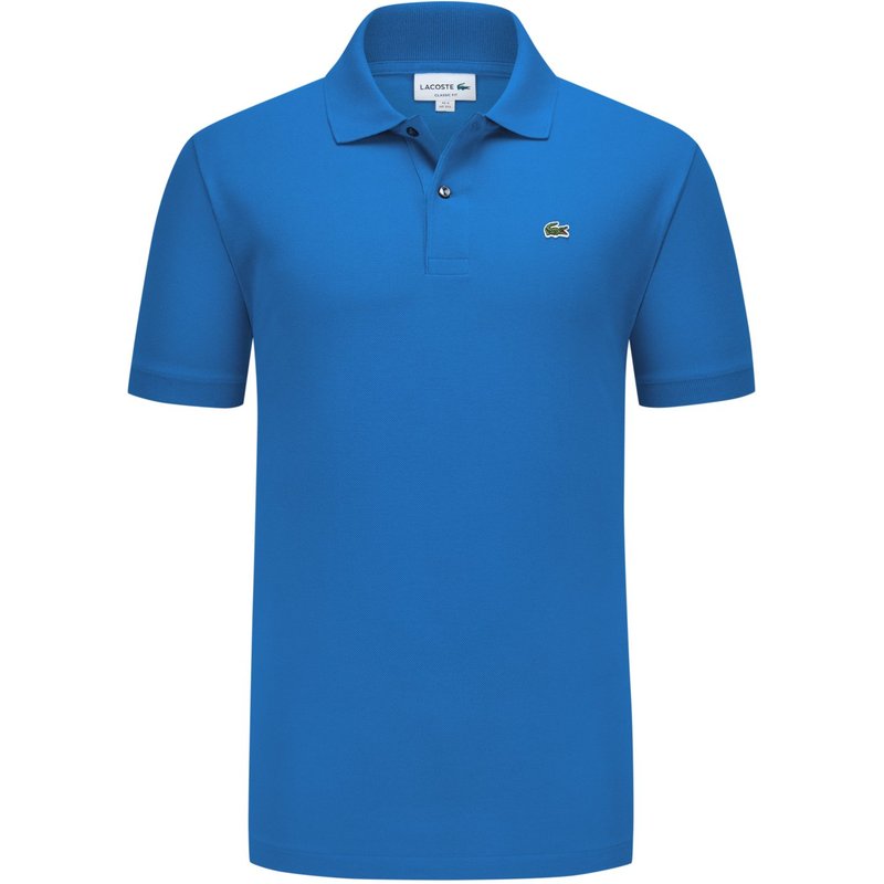 Lacoste Unifarbenes Piqué-Poloshirt mit kleinem Krokodil-Aufnäher, Classic Fit