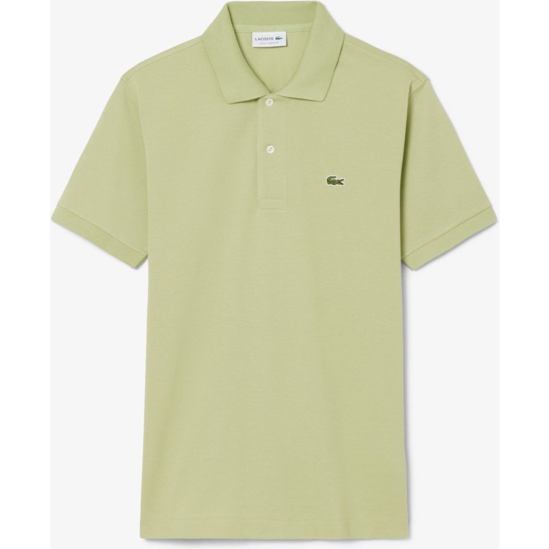 Lacoste Unifarbenes Piqué-Poloshirt mit kleinem Krokodil-Aufnäher, Classic Fit