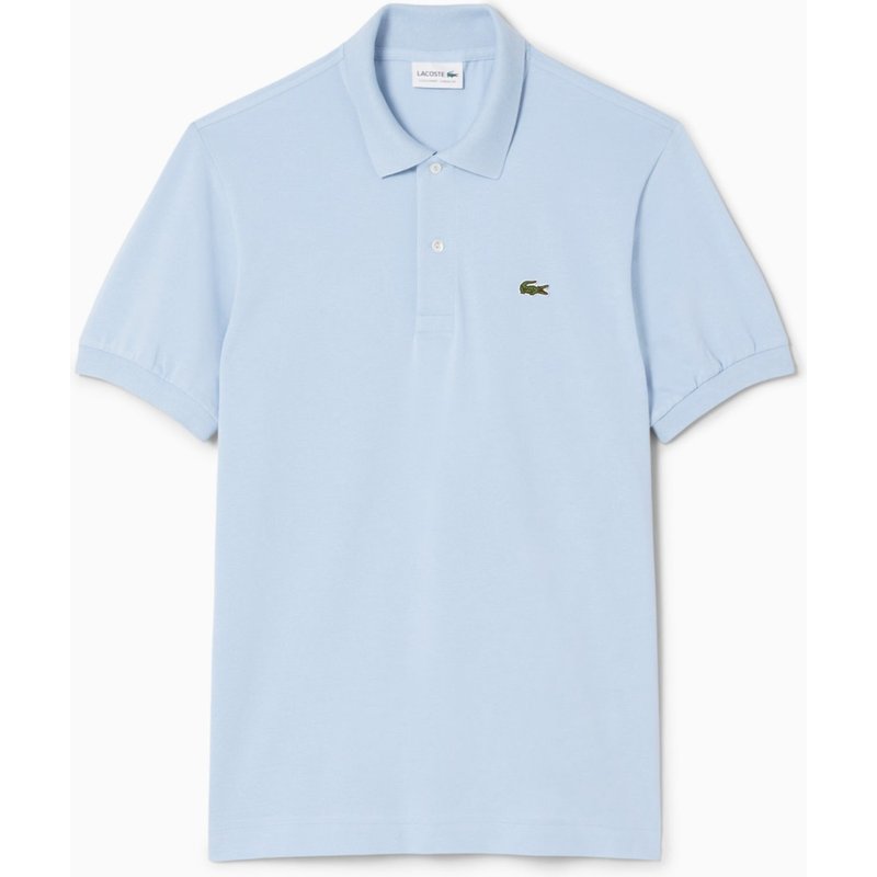 Lacoste Unifarbenes Piqué-Poloshirt mit kleinem Krokodil-Aufnäher, Classic Fit