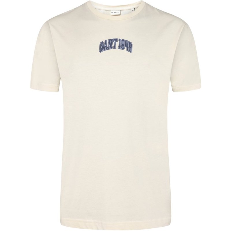 Gant T-Shirt aus Baumwolle mit Labelschriftzug, Regular Fit