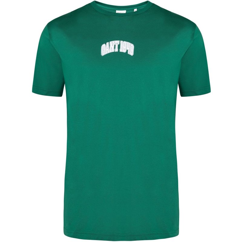 Gant T-Shirt aus Baumwolle mit Labelschriftzug, Regular Fit