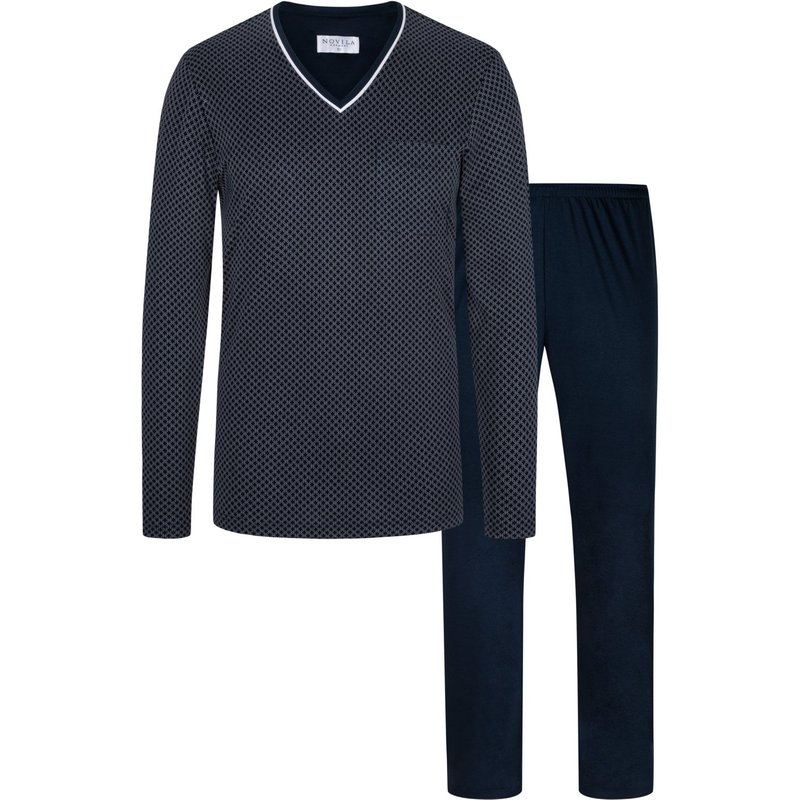 Novila Schlafanzug aus softem Jersey mit gemustertem Oberteil