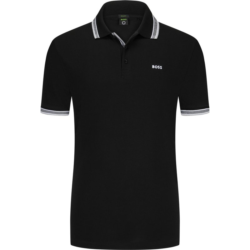 BOSS GREEN Poloshirt aus Baumwolle mit Kontrast-Streifen, Regular Fit