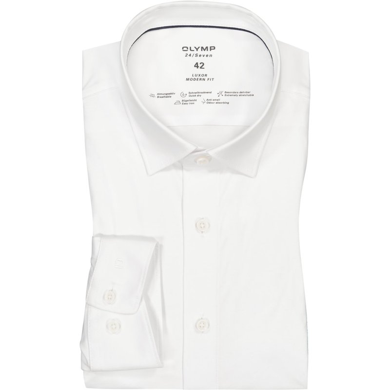 OLYMP Luxor modern fit Hemd, in 24/Seven Jersey, Extralanger Arm