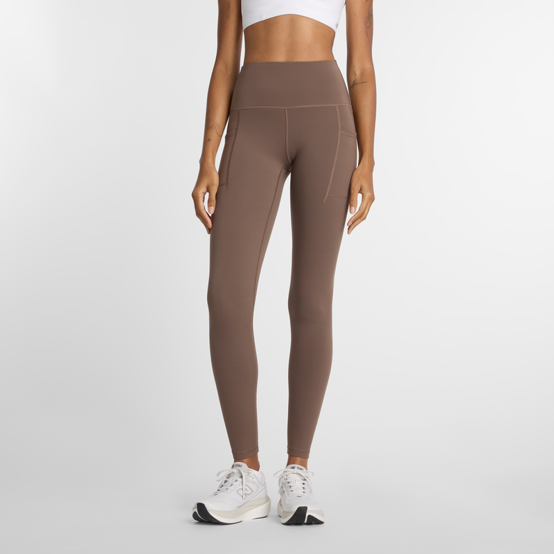 Levně Dámské legíny New Balance WP51275ABP – hnědý