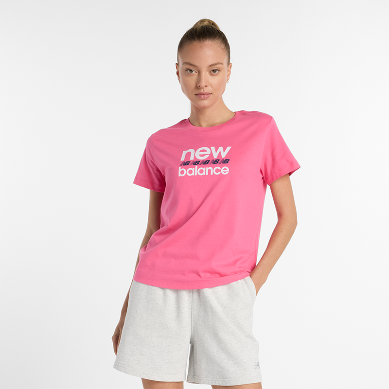 Levně Dámské tričko New Balance WT51540DAB – růžové