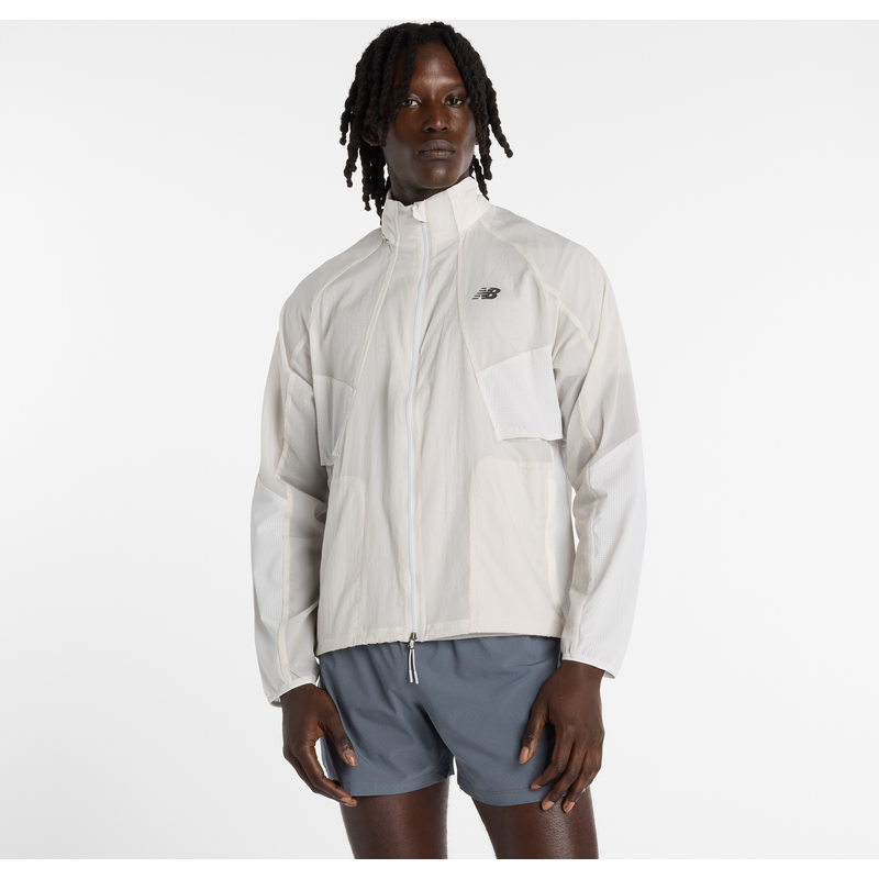 Levně Pánská bunda New Balance MJ61U1I9GYM – šedé