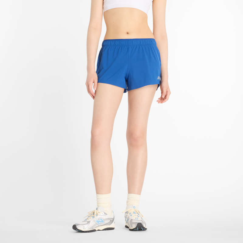 Levně Dámské šortky New Balance WS41286GAB – modré
