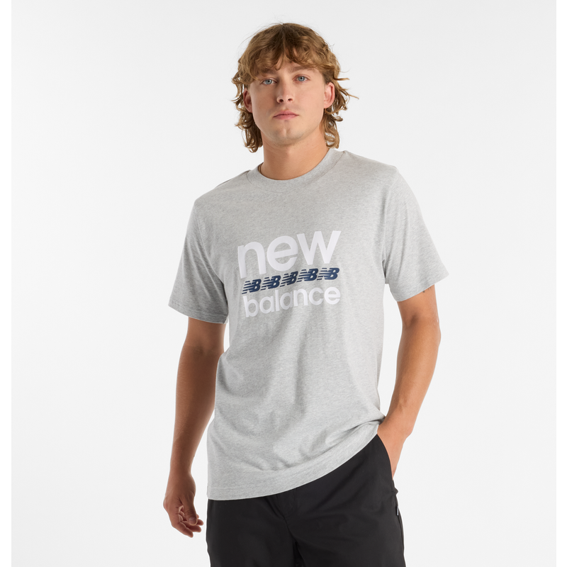 Levně Pánské tričko New Balance MT51940AG – šedé