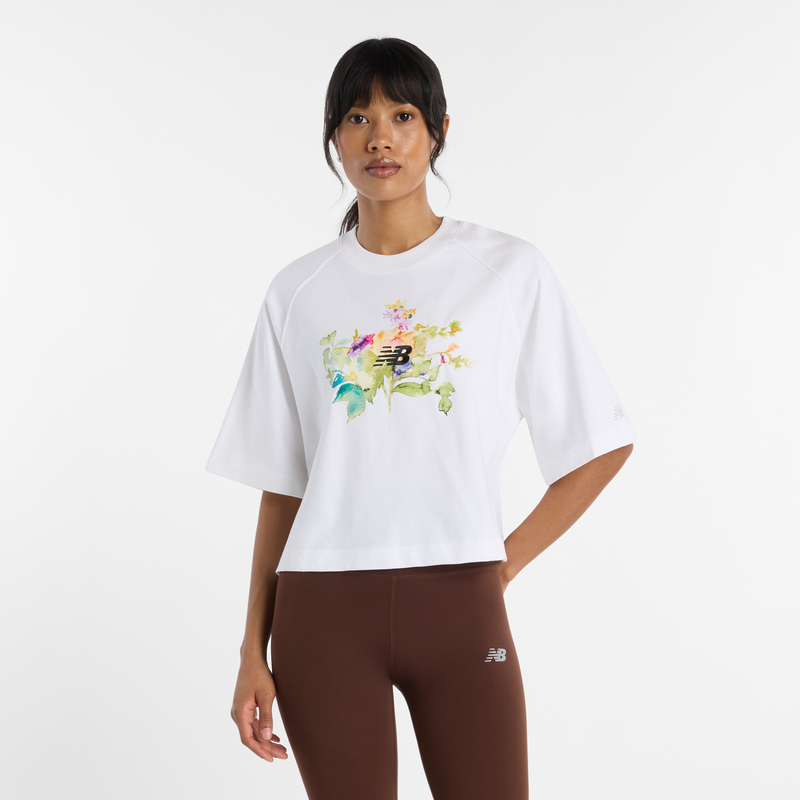 Levně Dámské tričko New Balance WT61371RWT – bílé