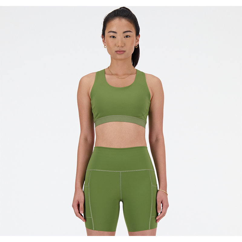 Levně Sportovní podprsenka New Balance WB41046DEK – zelené