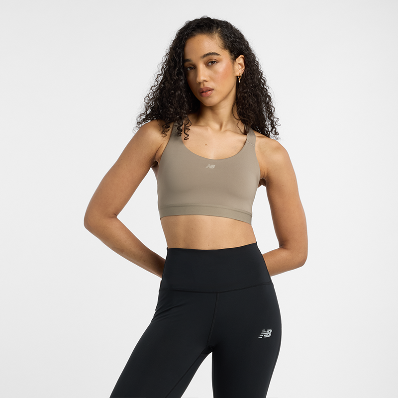 Levně Sportovní podprsenka New Balance WB51035DOK – béžové