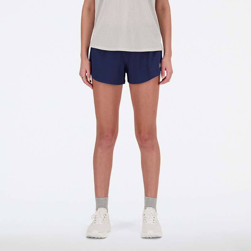 Levně Dámské šortky New Balance WS41286NNY – tmavomodrá