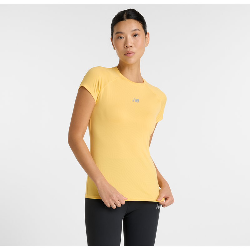 Levně Dámské tričko New Balance WT51223CEE – žluté