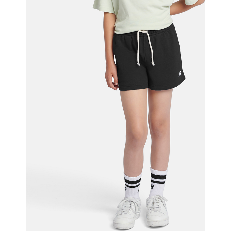 Levně Dětské šortky New Balance LAKG0006BK – černé