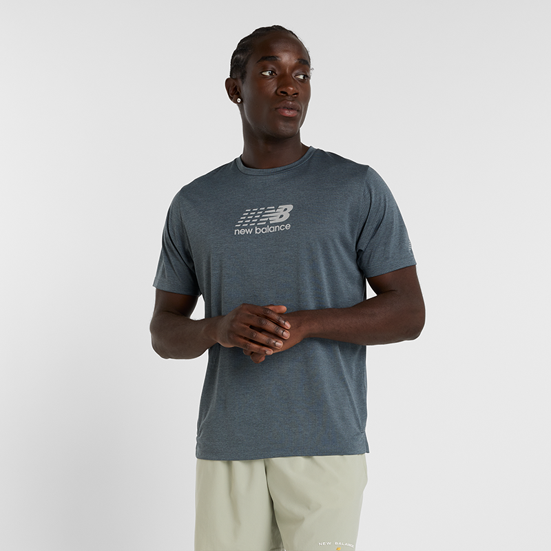 Levně Pánské tričko New Balance MT51204GT – šedé
