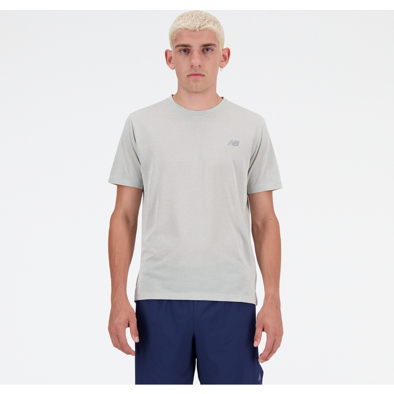 Levně Pánské tričko New Balance MT41253AG – šedé