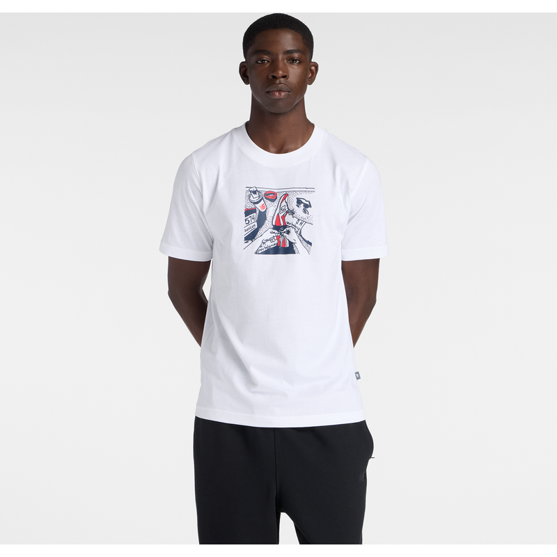 Levně Pánské tričko New Balance MT61L3FMWT – bílé