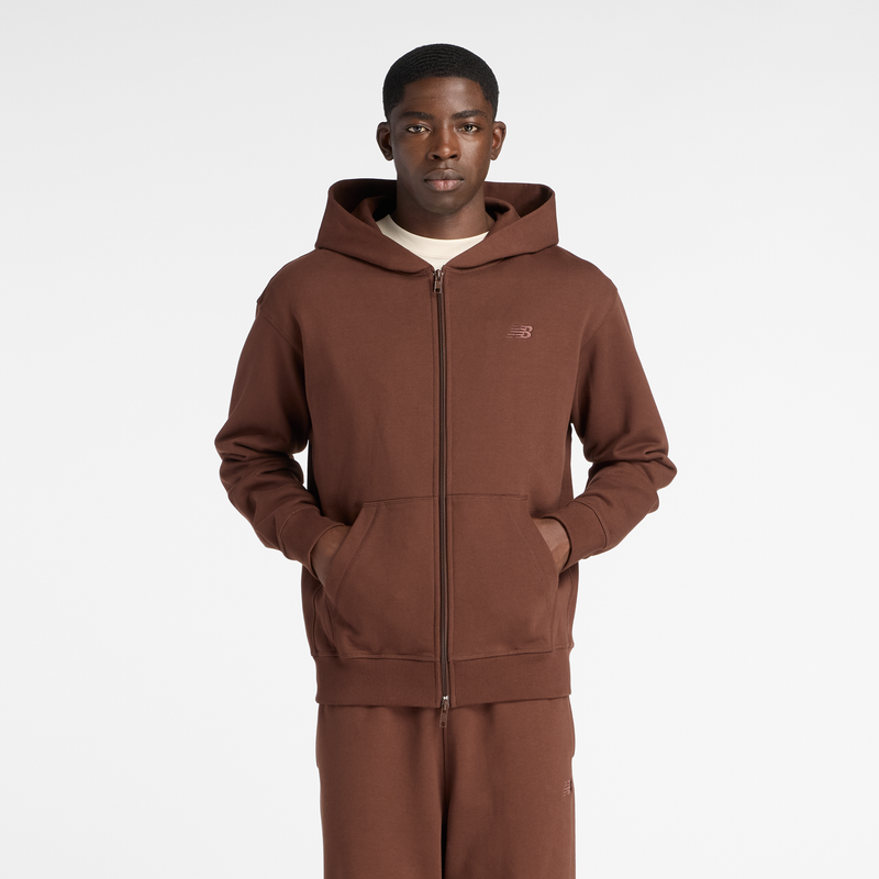 Levně Pánská mikina New Balance MJ53506ABJ – hnědý