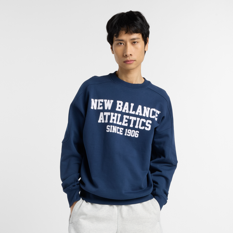 Levně Pánská mikina New Balance MT51521NNY – tmavomodrá