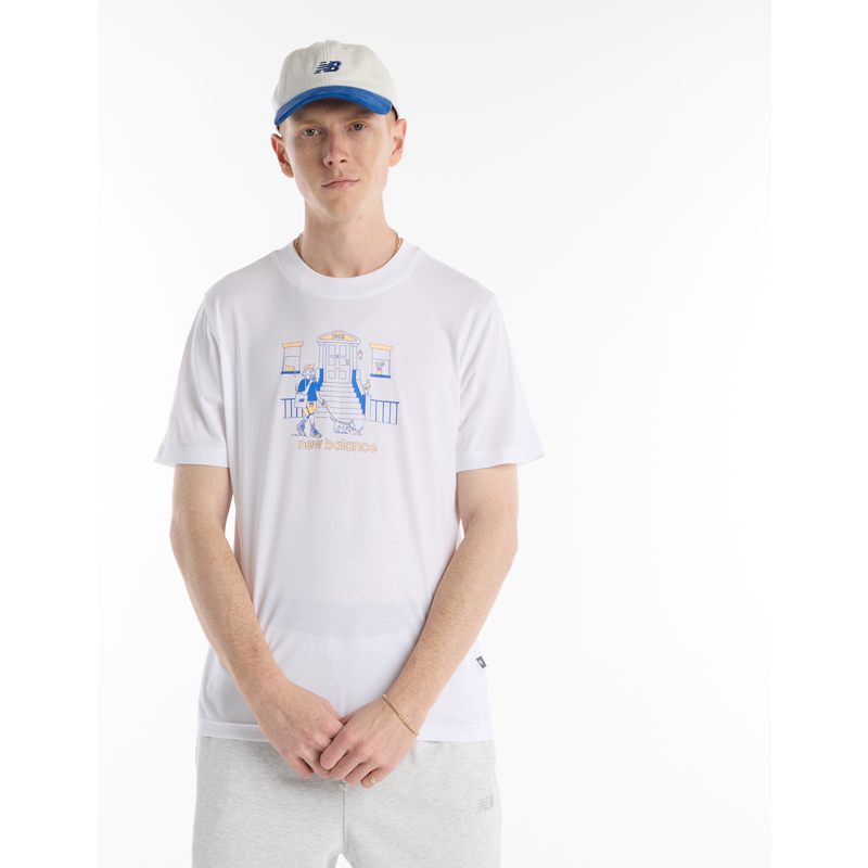 Levně Pánské tričko New Balance MT61Y0XJWT – bílé