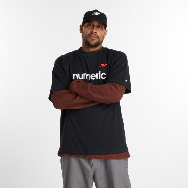 Levně Pánské tričko New Balance Numeric MT53704BK – černé