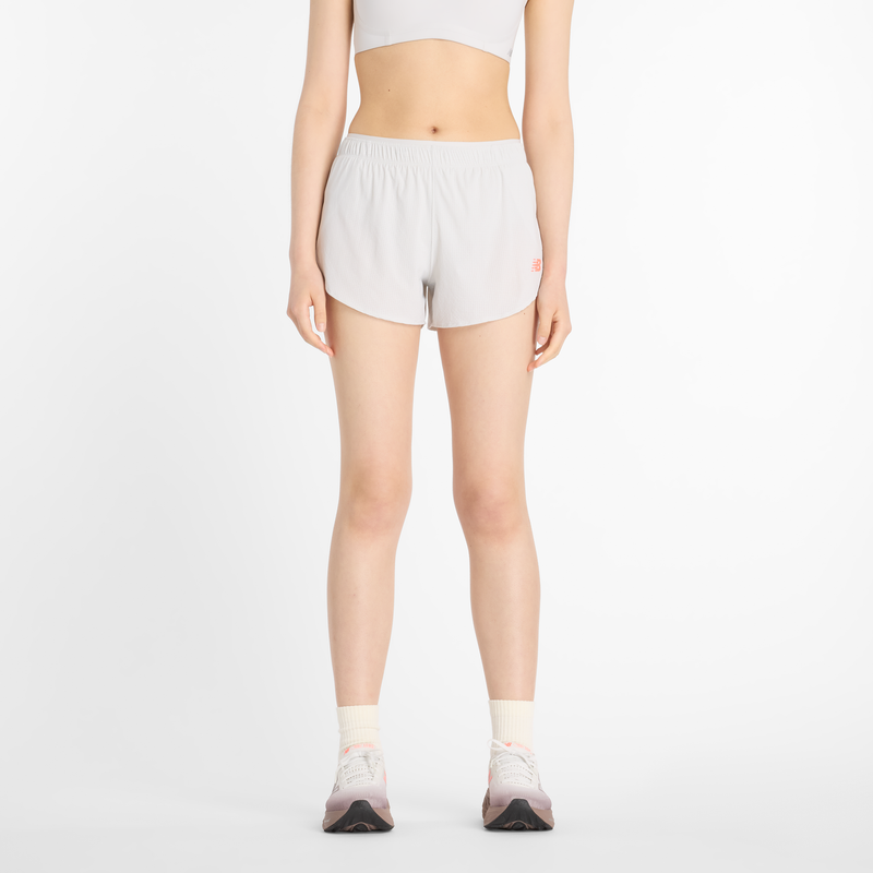 Levně Dámské šortky New Balance WS51288GYM – šedé