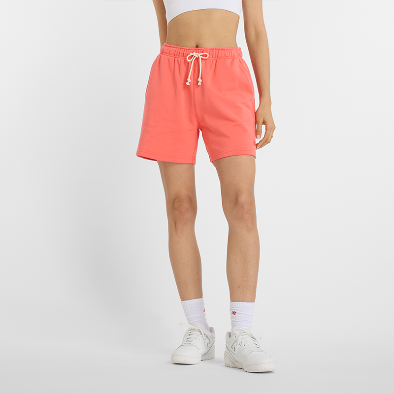 Levně Dámské šortky New Balance WS41508DTR – oranžová
