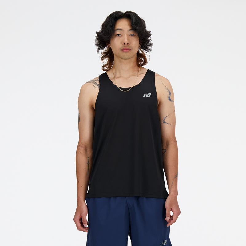 Levně Pánské tričko New Balance MT41220BK – černé
