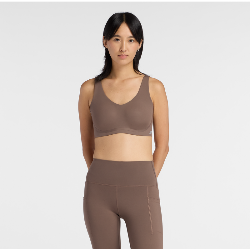 Levně Sportovní podprsenka New Balance WB51052ABP – hnědý
