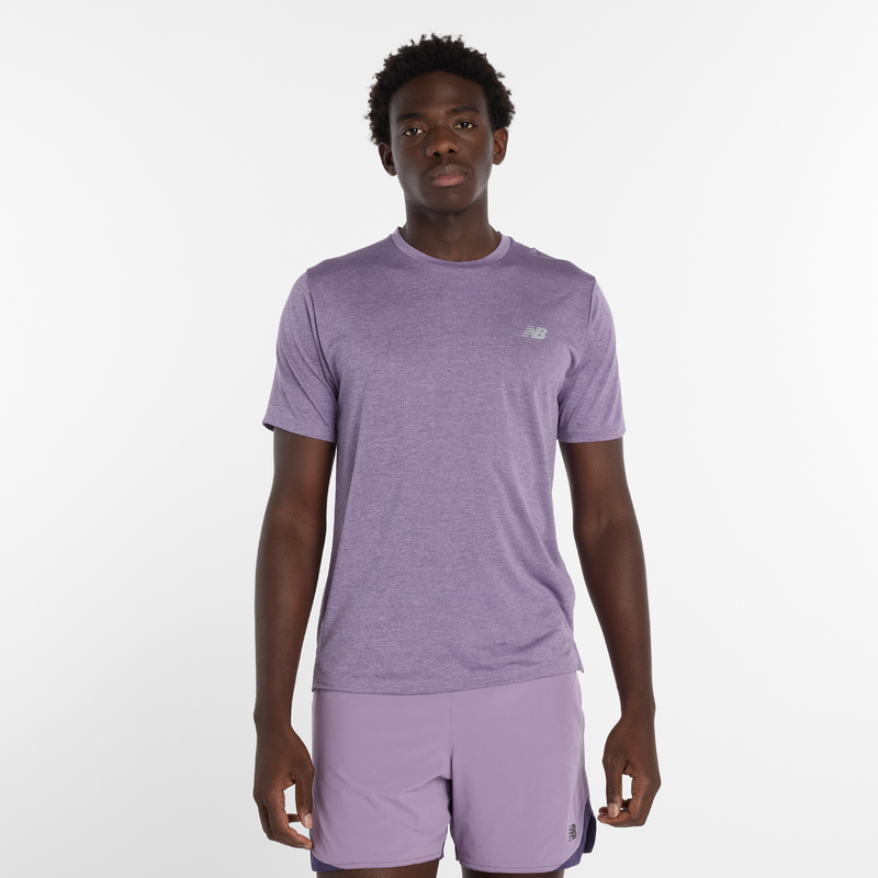 Levně Pánské tričko New Balance MT41253AB7 – fialové