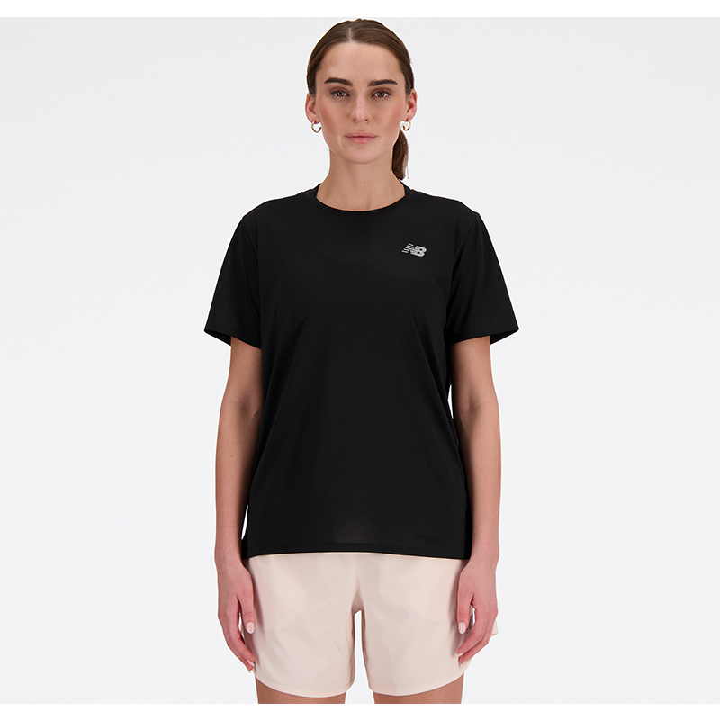 Levně Dámské tričko New Balance WT41222BK – černé