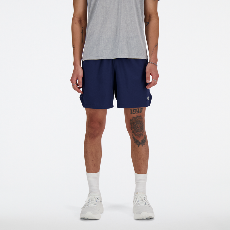 Levně Pánské šortky New Balance MS41283NNY – tmavomodrá
