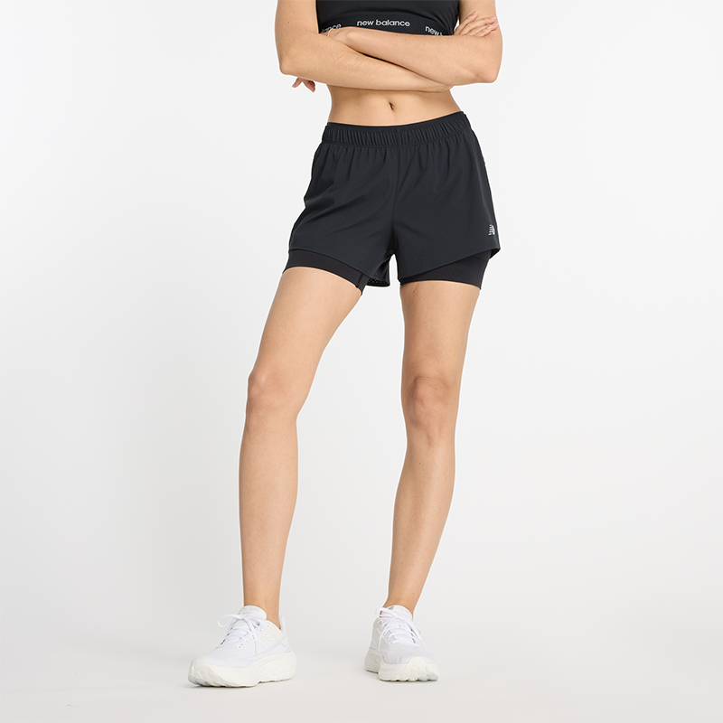 Levně Dámské šortky New Balance WS41287BK – černé