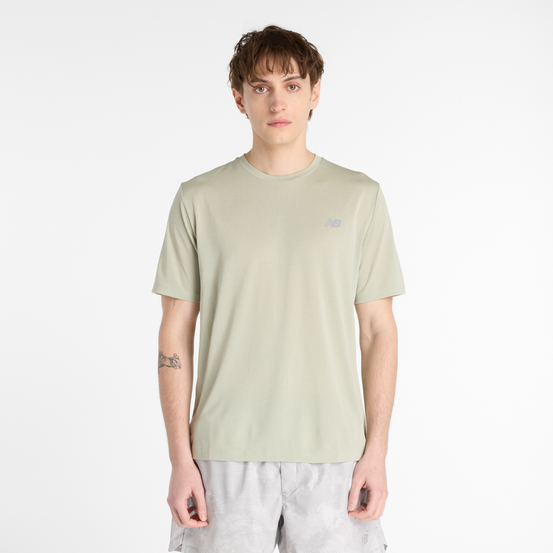 Levně Pánské tričko New Balance MT41253GSH – zelené