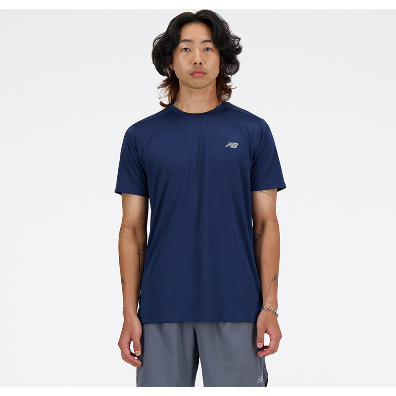 Levně Pánské tričko New Balance MT41222NNY – tmavomodrá