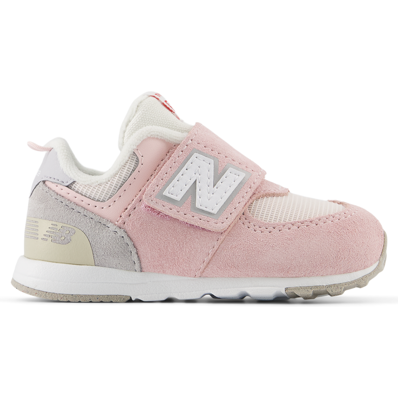Levně Dětské boty New Balance NW574BKM – růžové