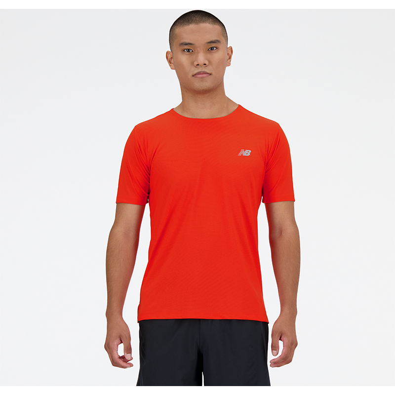 Levně Pánské tričko New Balance MT41281NEF – červené