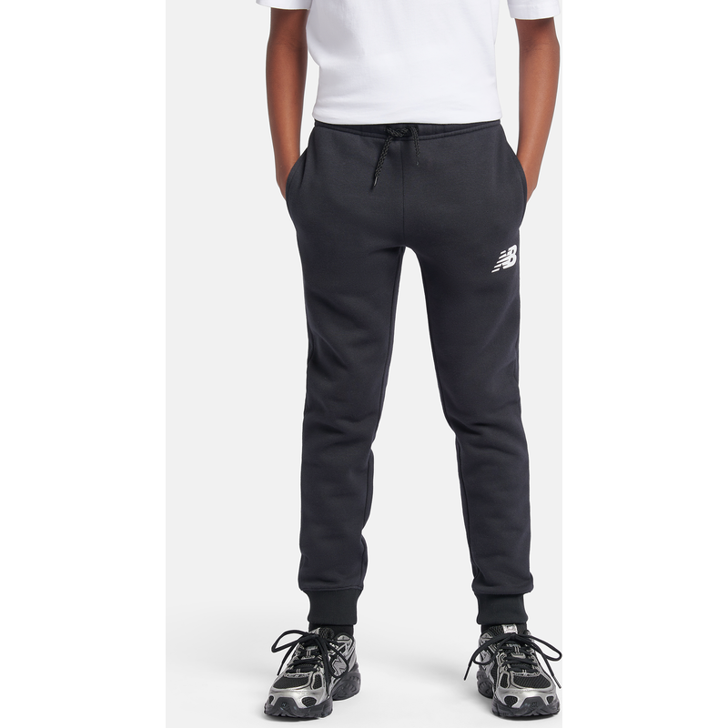 Levně Dětské kalhoty New Balance LAKB0007BK – černé